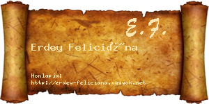 Erdey Feliciána névjegykártya